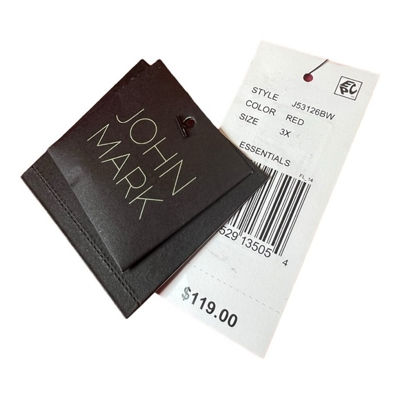 JOHN MARK Red Asymmetrical Stand Up Collar Tunic Shacket Womens Size 3X NEW - Picture 14 of 16